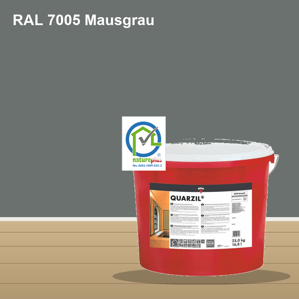 KEIM Quarzil Wandfarbe RAL 7005 Mausgrau – mineralische Silikat-Innenfarbe, online kaufen bei Proma Farben