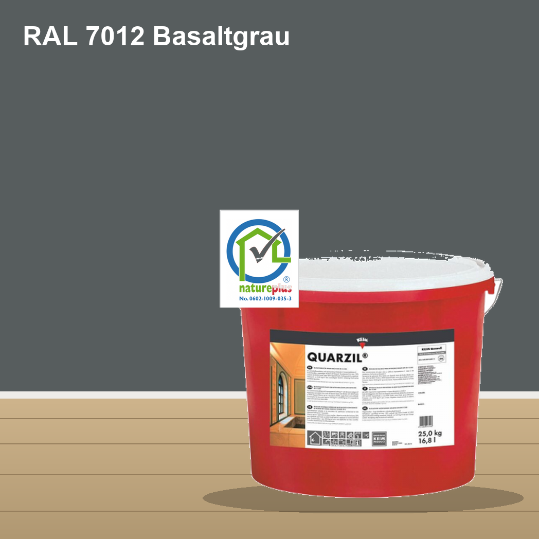 KEIM Quarzil Wandfarbe RAL 7012 Basaltgrau – mineralische Silikat-Innenfarbe, online kaufen bei Proma Farben
