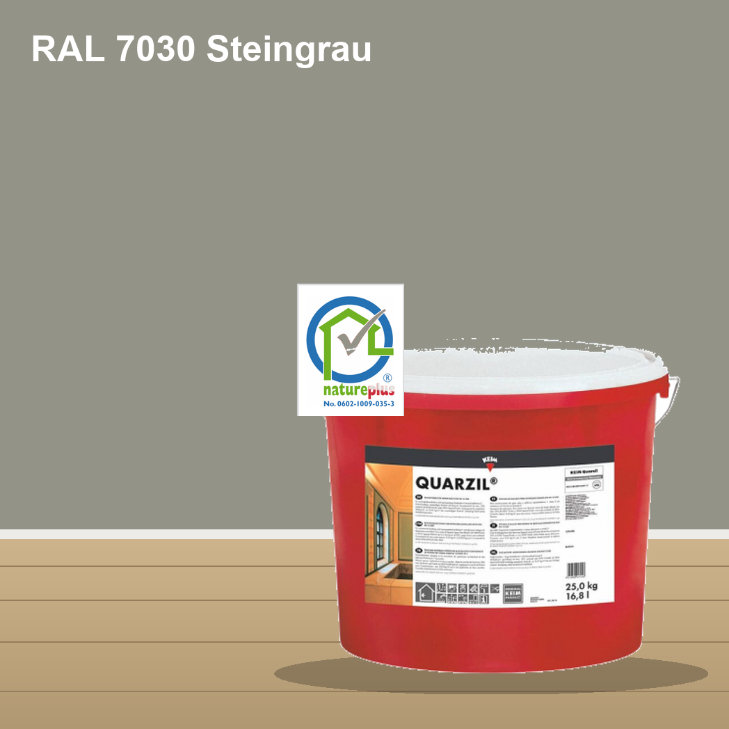 KEIM Quarzil Wandfarbe RAL 7030 Steingrau – mineralische Silikat-Innenfarbe, online kaufen bei Proma Farben