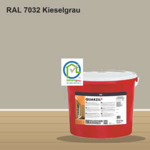 KEIM Quarzil Wandfarbe RAL 7032 Kieselgrau – mineralische Silikat-Innenfarbe, online kaufen bei Proma Farben