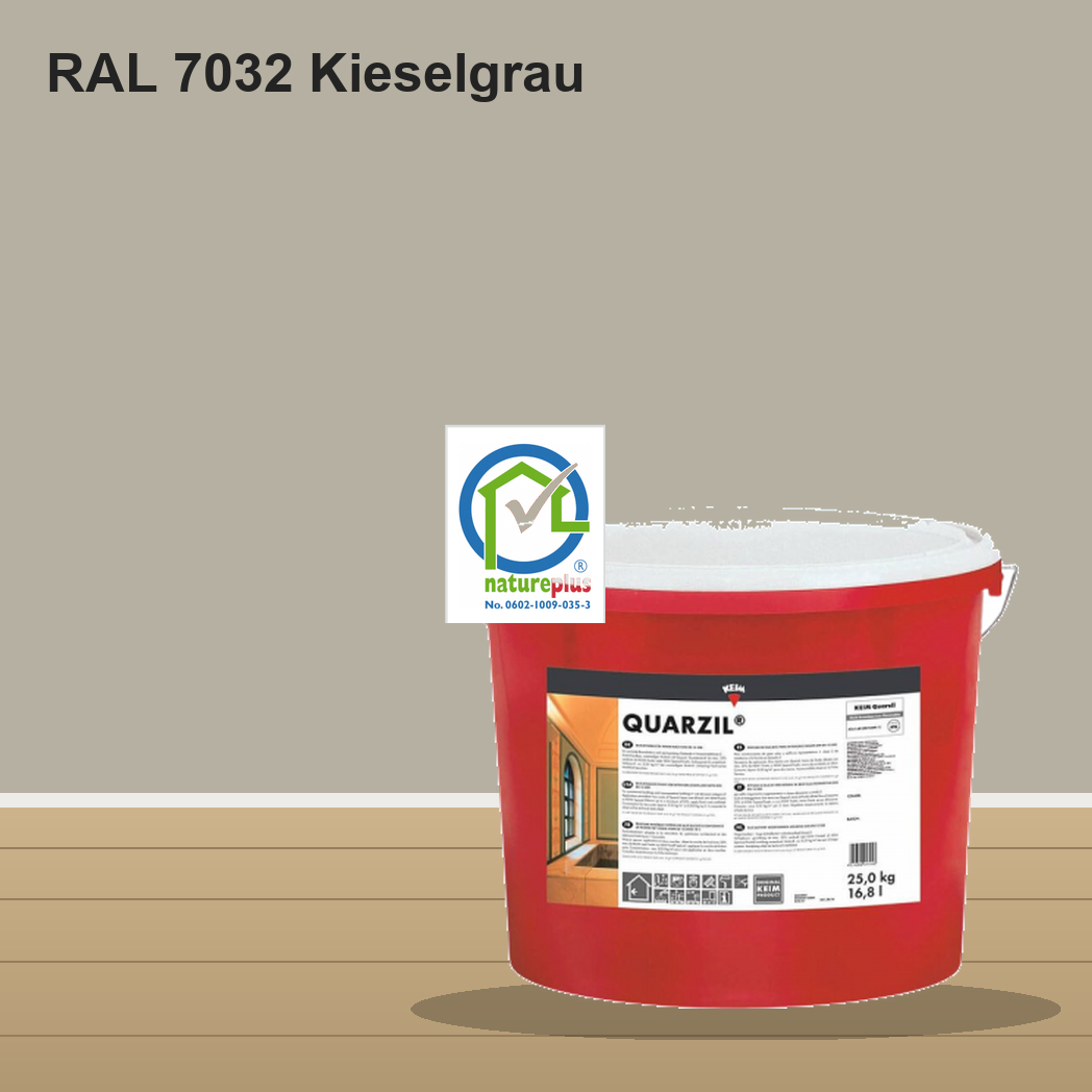 KEIM Quarzil Wandfarbe RAL 7032 Kieselgrau – mineralische Silikat-Innenfarbe, online kaufen bei Proma Farben