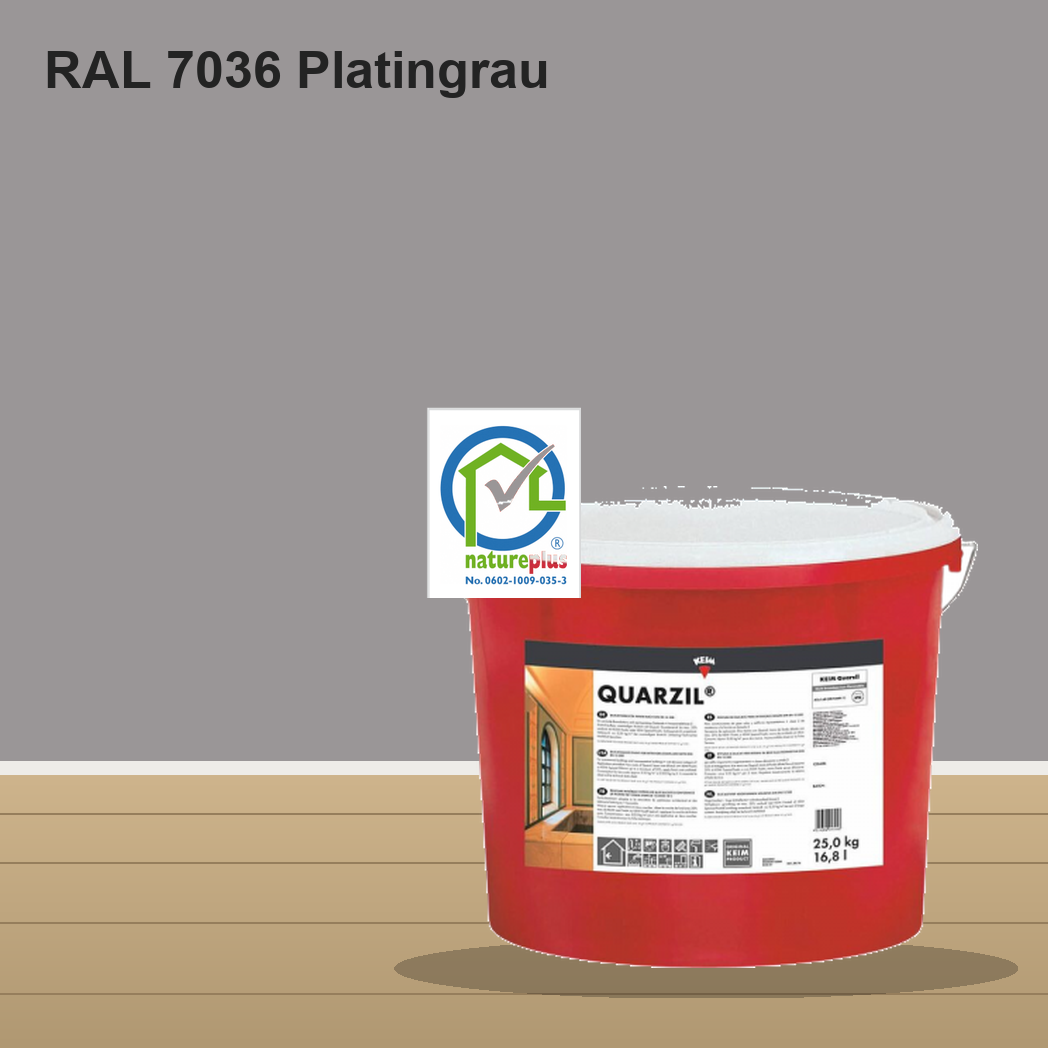 KEIM Quarzil Wandfarbe RAL 7036 Platingrau – mineralische Silikat-Innenfarbe, online kaufen bei Proma Farben