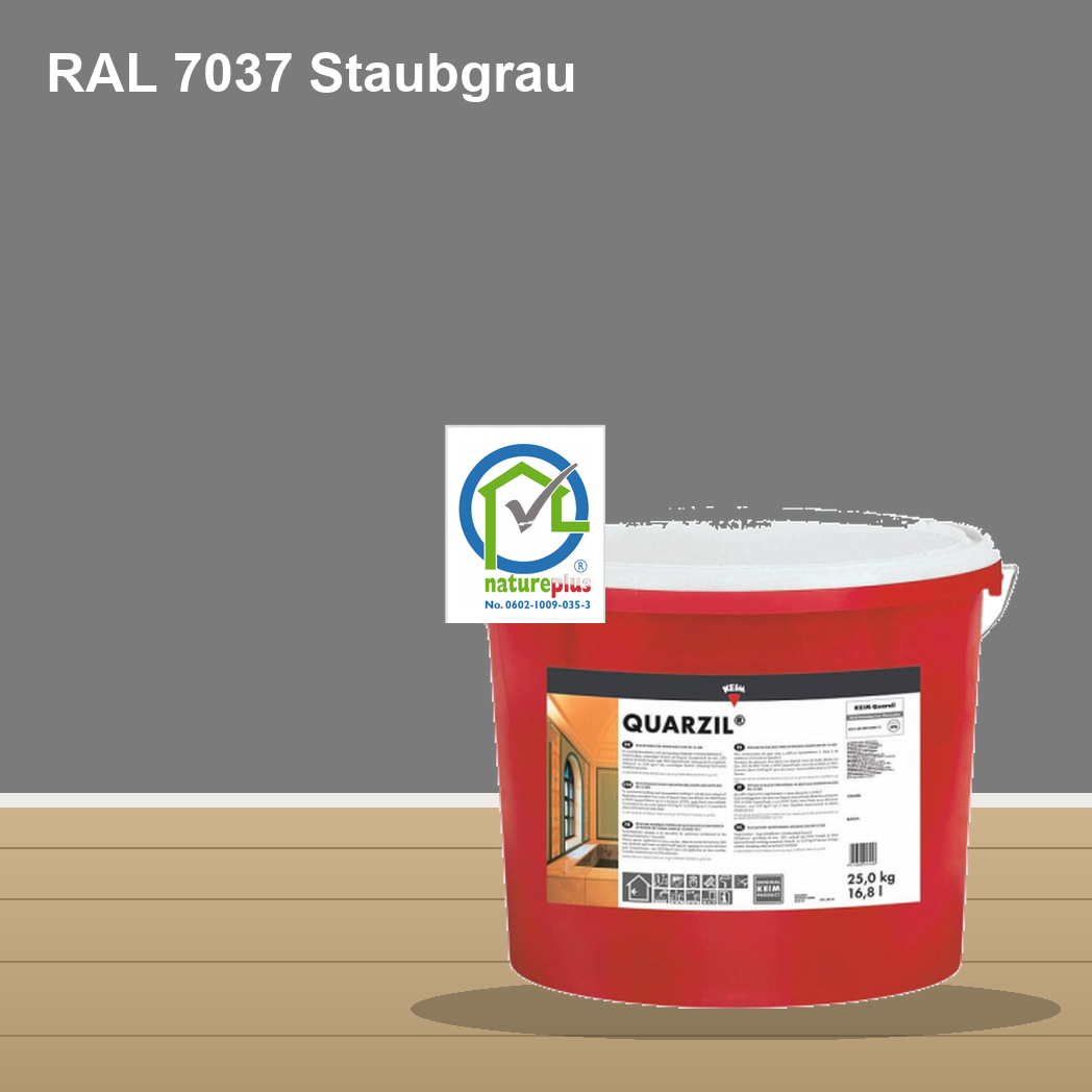 KEIM Quarzil Wandfarbe RAL 7037 Staubgrau – mineralische Silikat-Innenfarbe, online kaufen bei Proma Farben