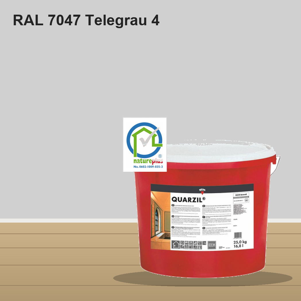 KEIM Quarzil Wandfarbe RAL 7047 Telegrau 4 – mineralische Silikat-Innenfarbe, online kaufen bei Proma Farben