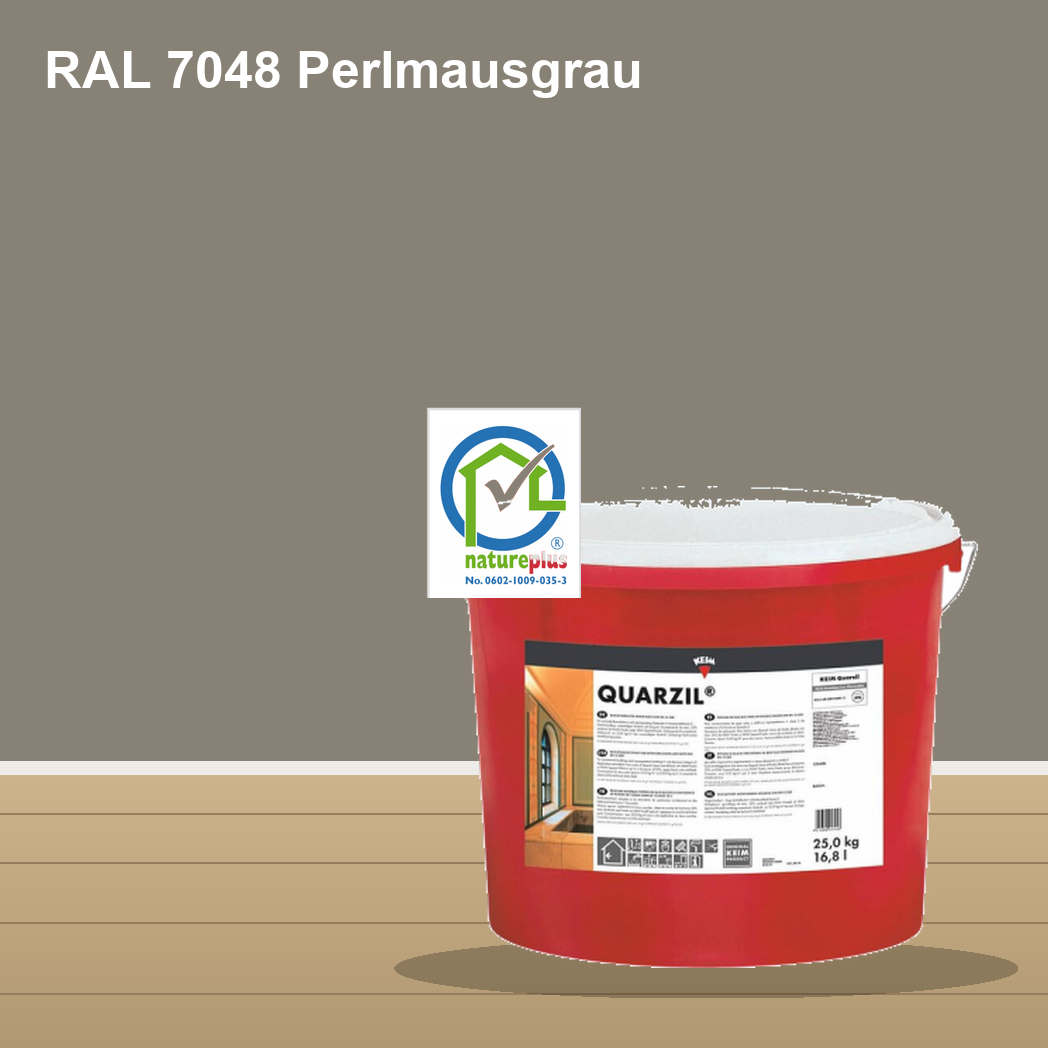 KEIM Quarzil Wandfarbe RAL 7048 Perlmausgrau – mineralische Silikat-Innenfarbe, online kaufen bei Proma Farben