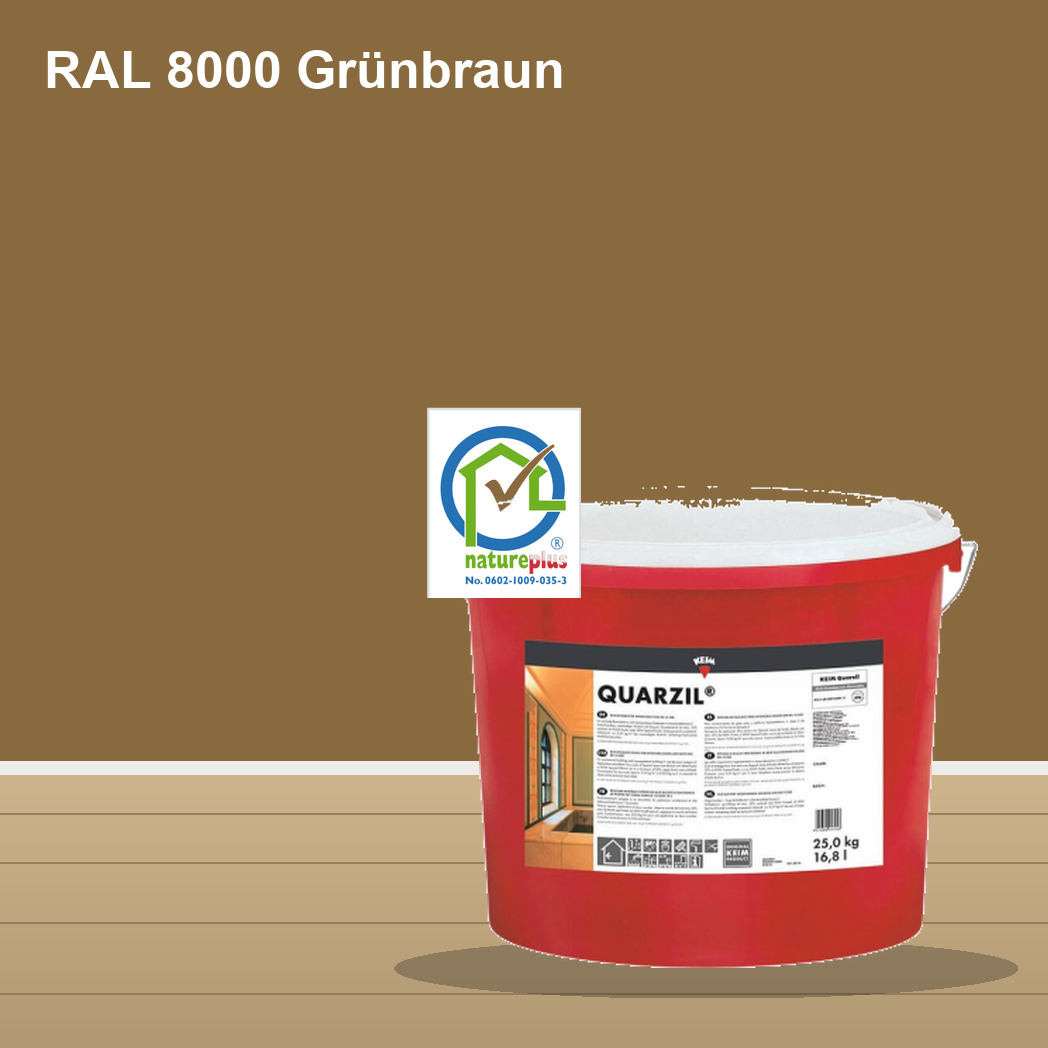 KEIM Quarzil Wandfarbe RAL 8000 Grünbraun – mineralische Silikat-Innenfarbe, online kaufen bei Proma Farben