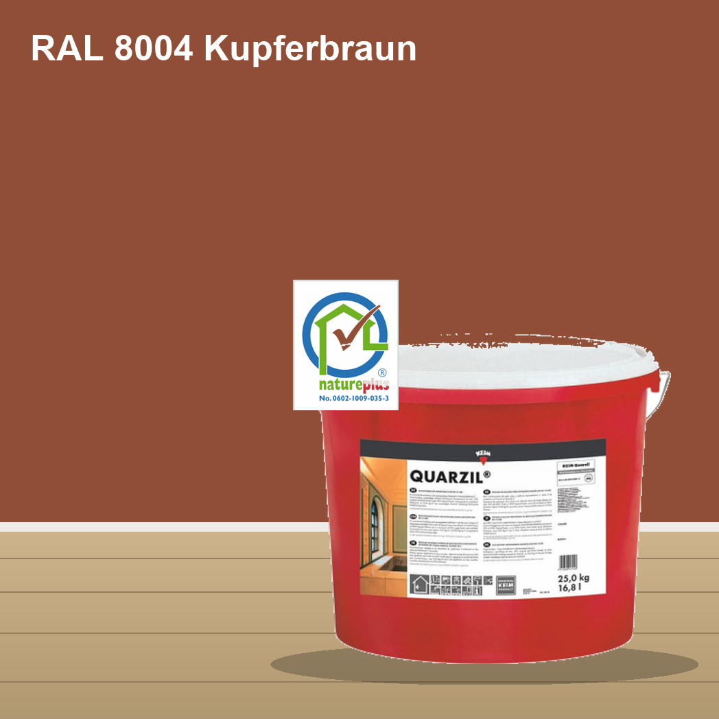 KEIM Quarzil Wandfarbe RAL 8004 Kupferbraun – mineralische Silikat-Innenfarbe, online kaufen bei Proma Farben
