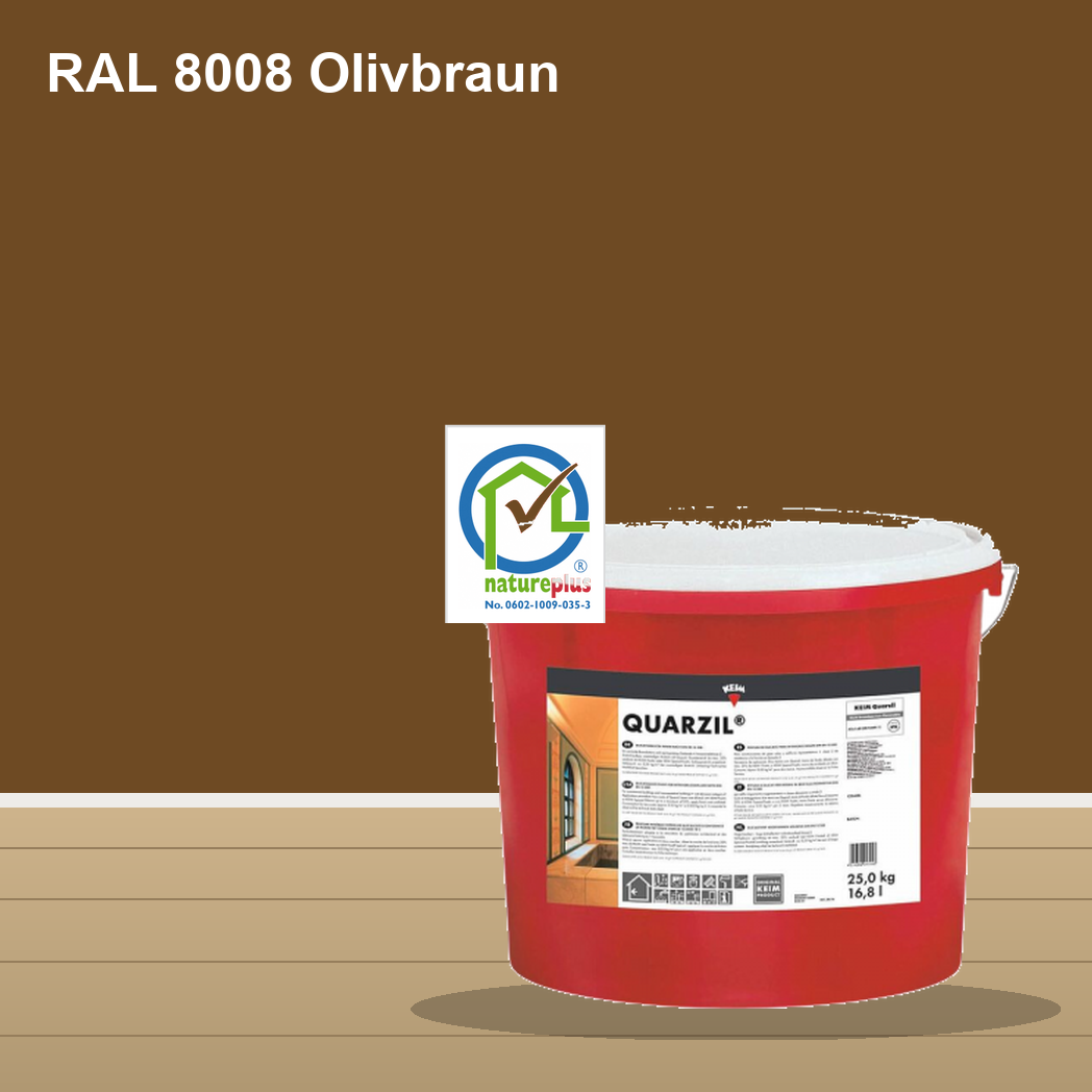KEIM Quarzil Wandfarbe RAL 8008 Olivbraun – mineralische Silikat-Innenfarbe, online kaufen bei Proma Farben