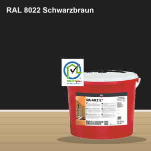 KEIM Quarzil Wandfarbe RAL 8022 Schwarzbraun – mineralische Silikat-Innenfarbe, online kaufen bei Proma Farben