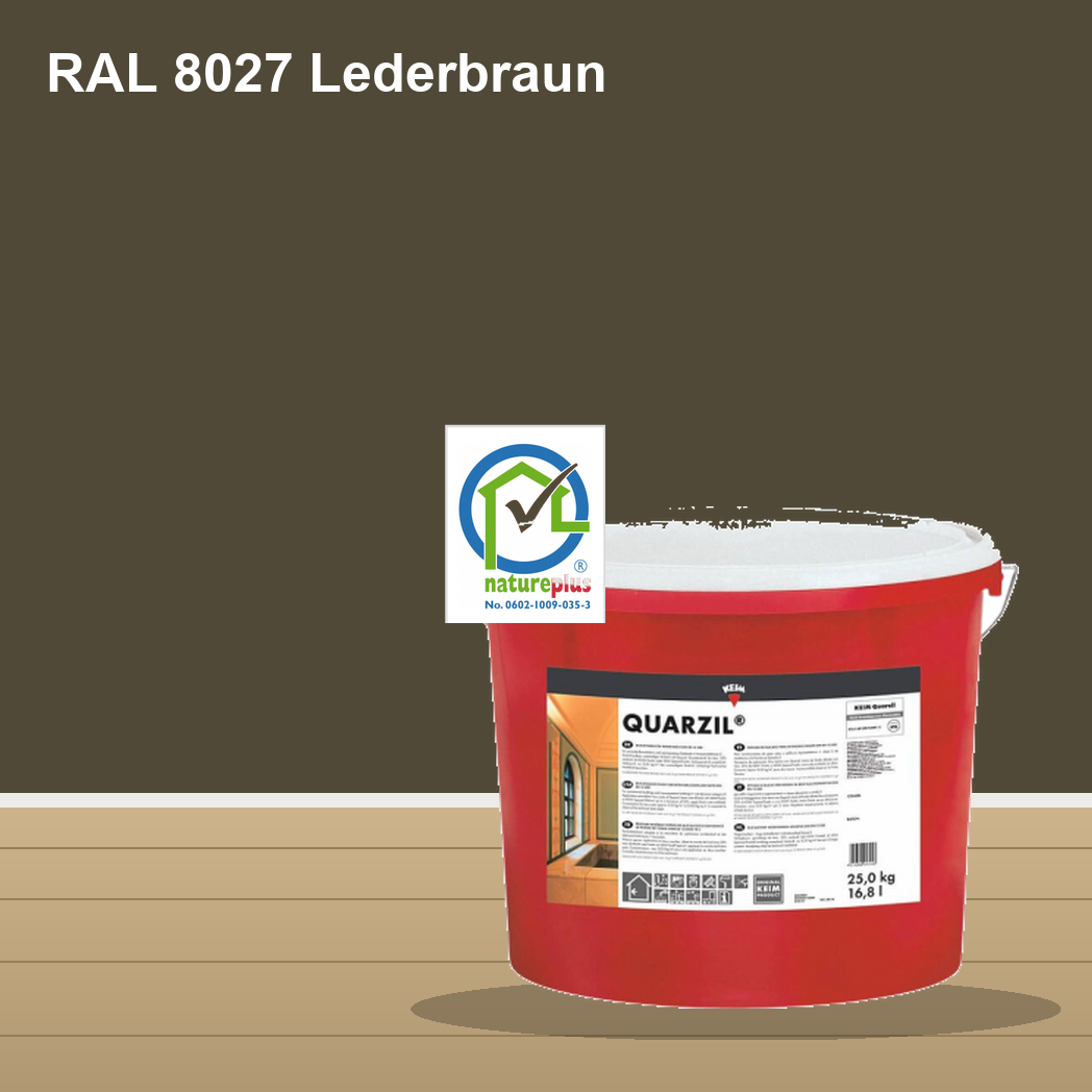 KEIM Quarzil Wandfarbe RAL 8027 Lederbraun – mineralische Silikat-Innenfarbe, online kaufen bei Proma Farben