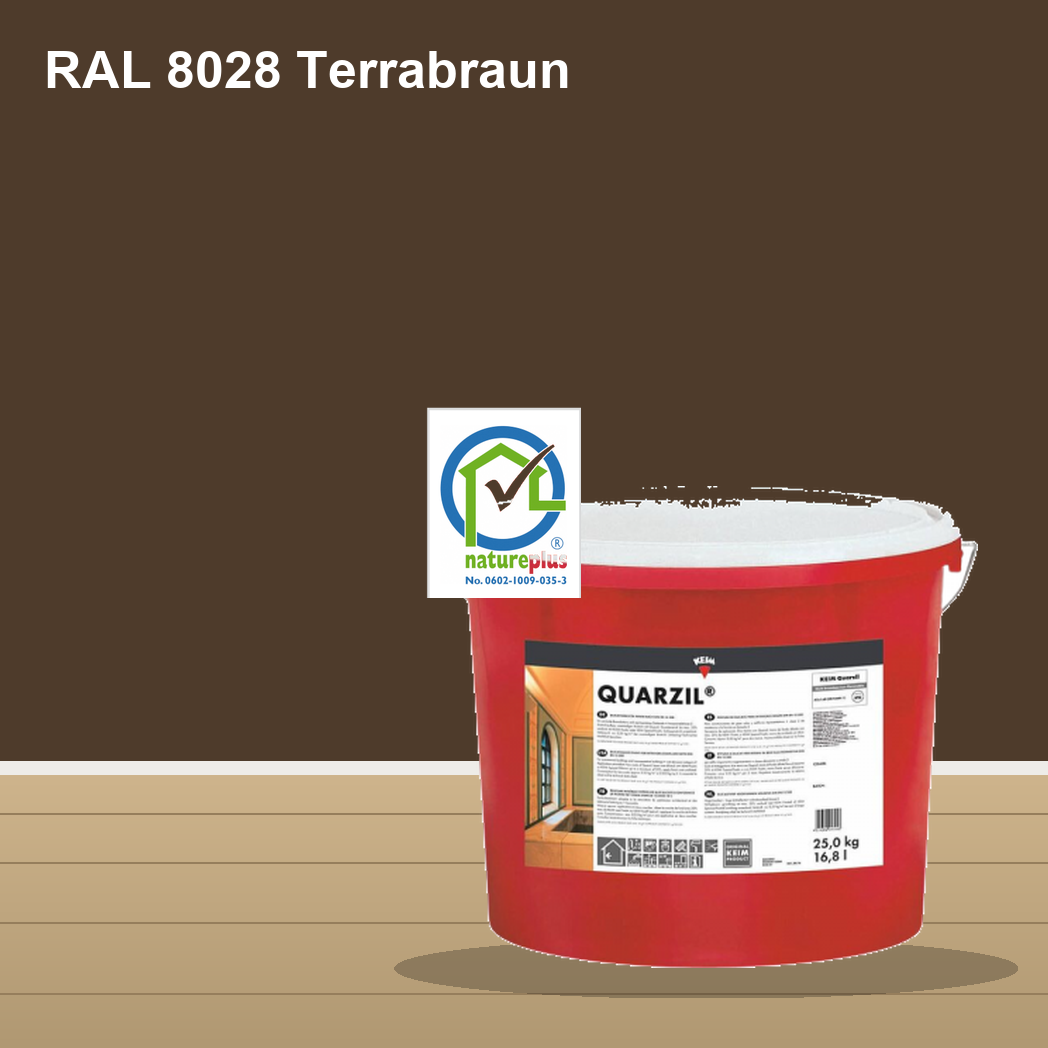 KEIM Quarzil Wandfarbe RAL 8028 Terrabraun – mineralische Silikat-Innenfarbe, online kaufen bei Proma Farben