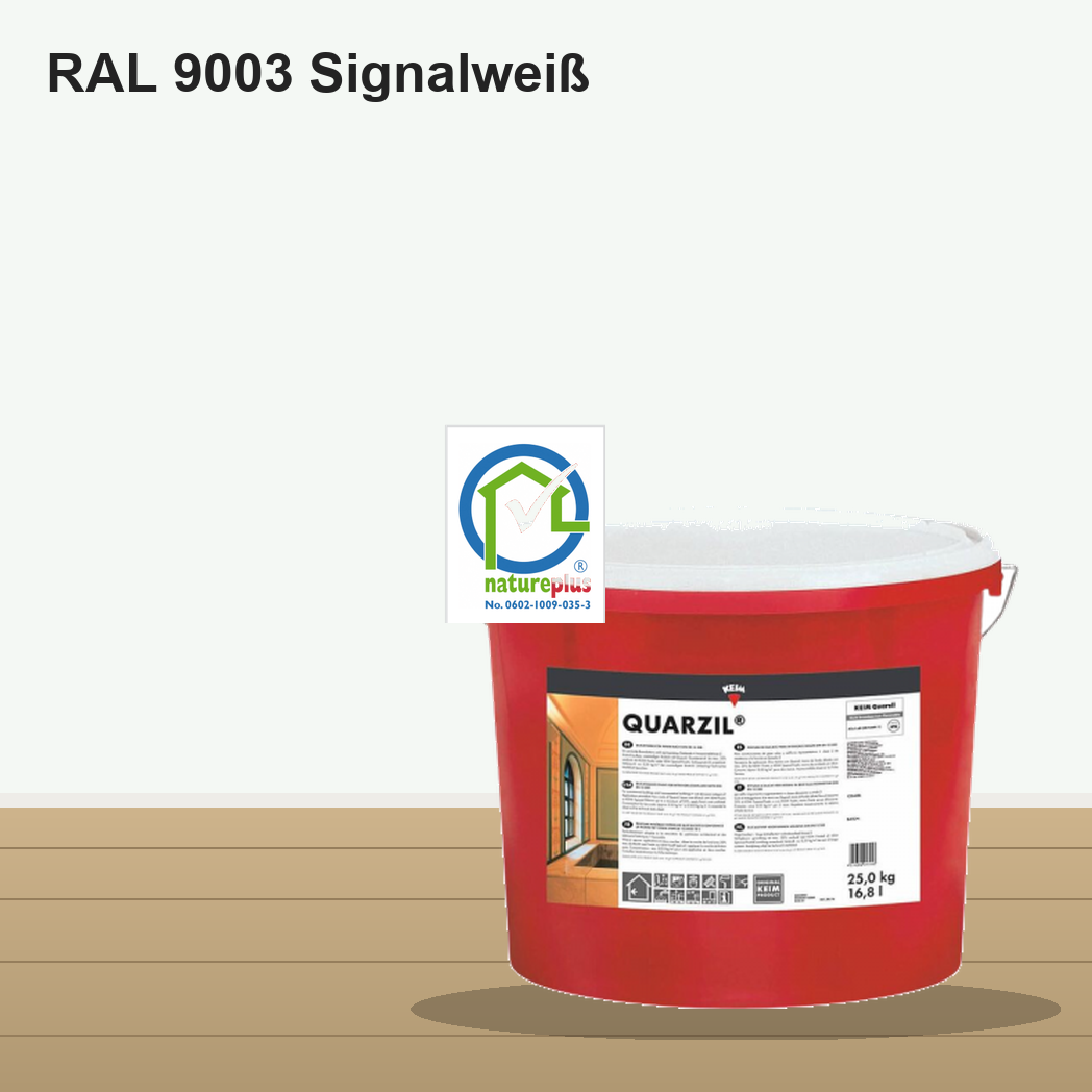 KEIM Quarzil Wandfarbe RAL 9003 Signalweiß – mineralische Silikat-Innenfarbe, online kaufen bei Proma Farben