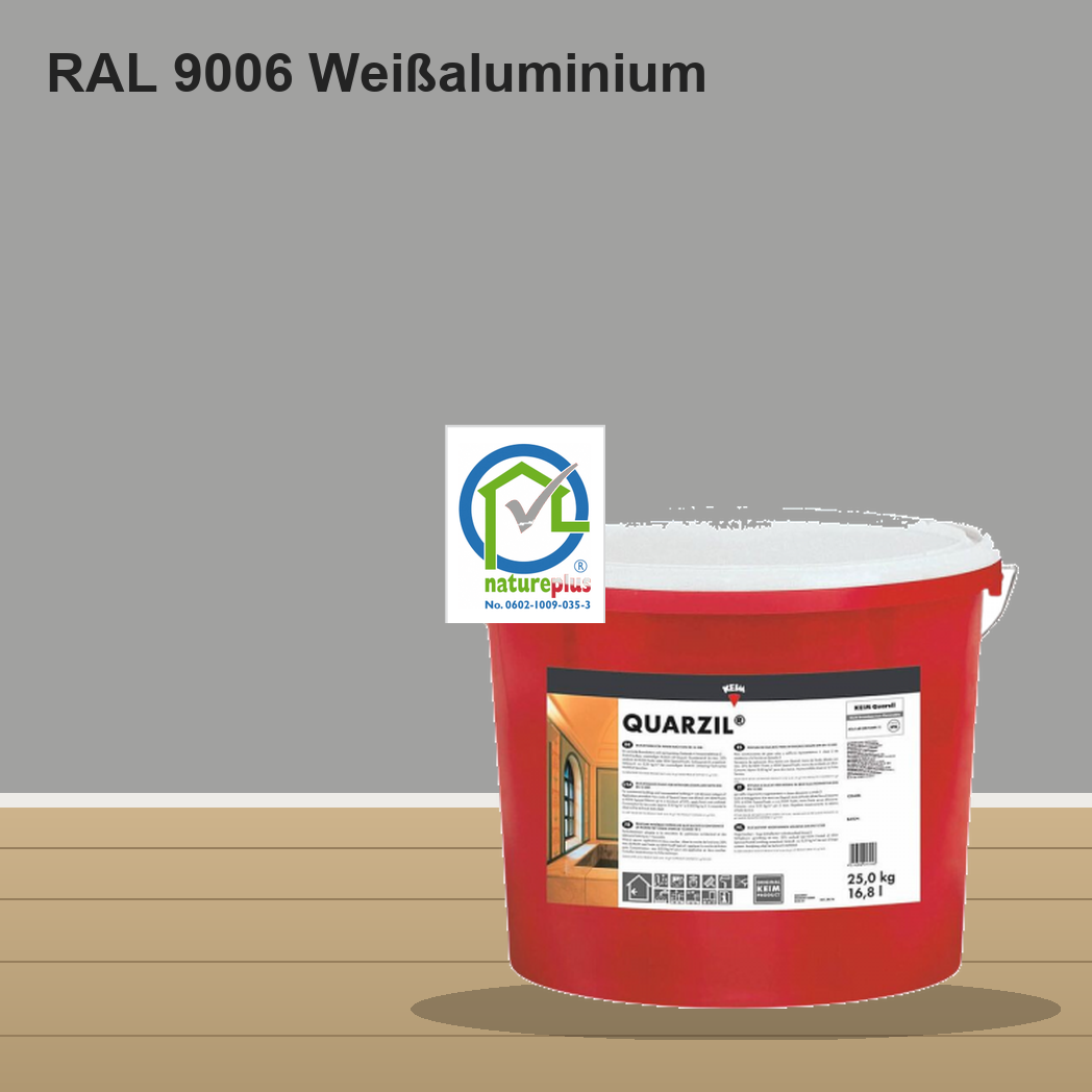 KEIM Quarzil Wandfarbe RAL 9006 Weißaluminium – mineralische Silikat-Innenfarbe, online kaufen bei Proma Farben