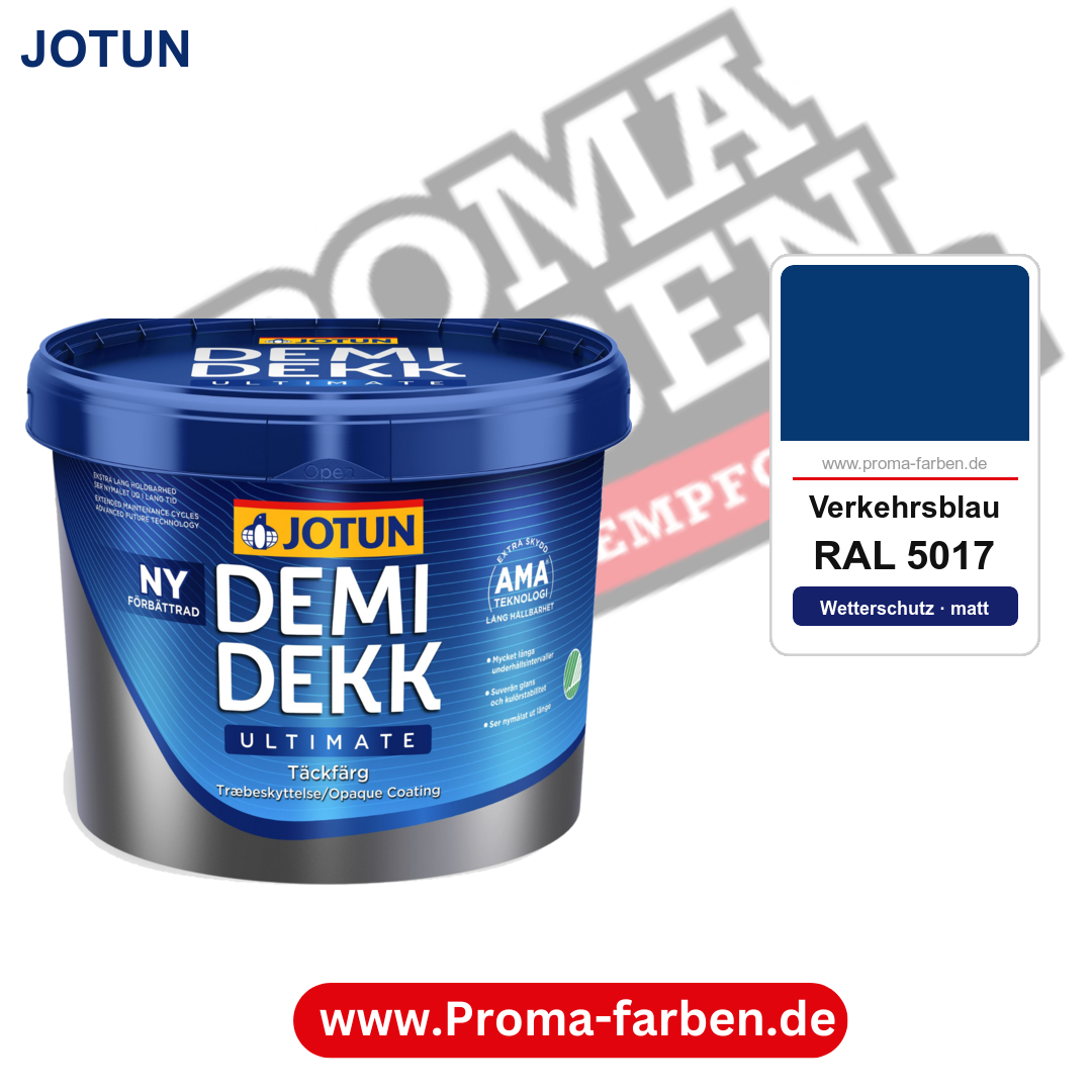 Jotun Demidekk Infinity Pure Mat RAL 5017 Verkehrsblau