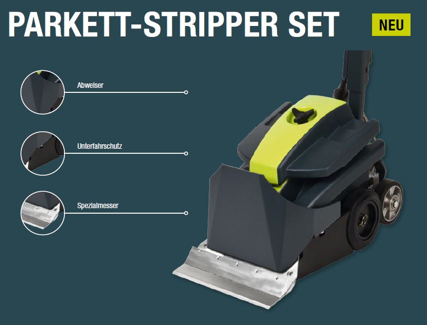 Wolff Parkett-Stripper-Set Turbo – Original Wolff-Profiwerkzeug, online kaufen bei Proma Farben
