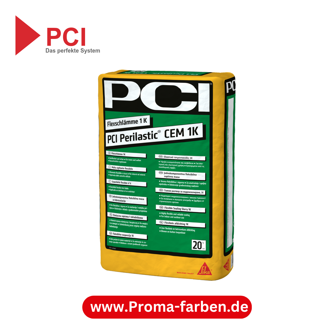 PCI Perilastic CEM 1K Flüssigabdichtung Grau - 20 Kg