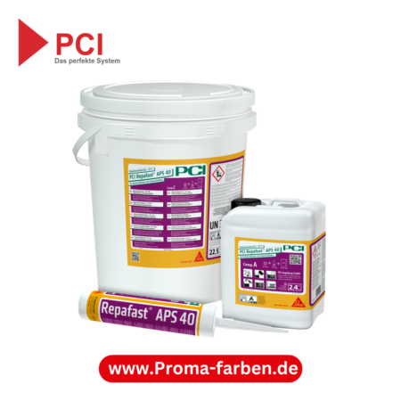 PCI Repafast APS 40 3K-MS Reparaturmörtel - 25,3 Kg Kombigebinde (2,4 + 0,4 + 22,5 Kg)