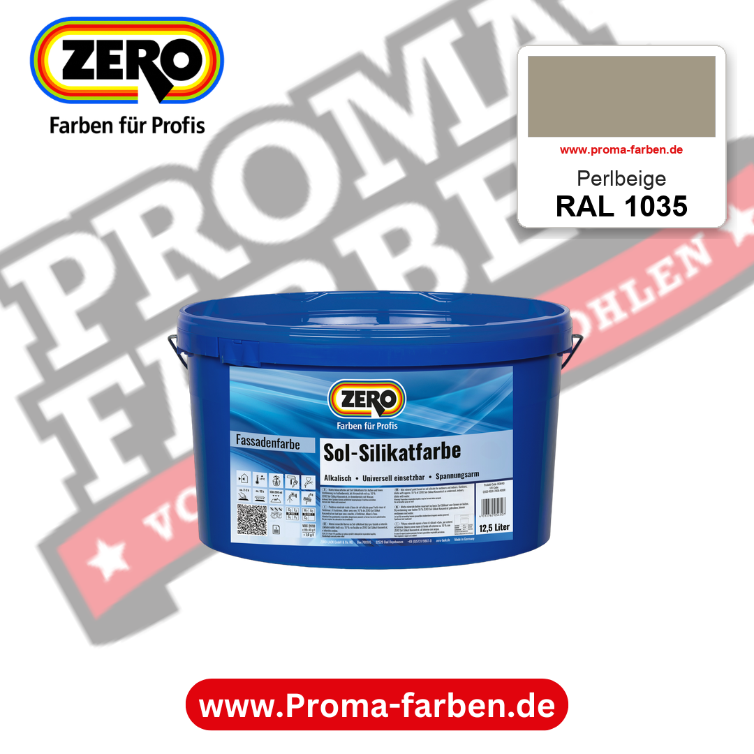 ZERO Sol-Silikatfarbe RAL 1035 Perlbeige 12,5 Liter