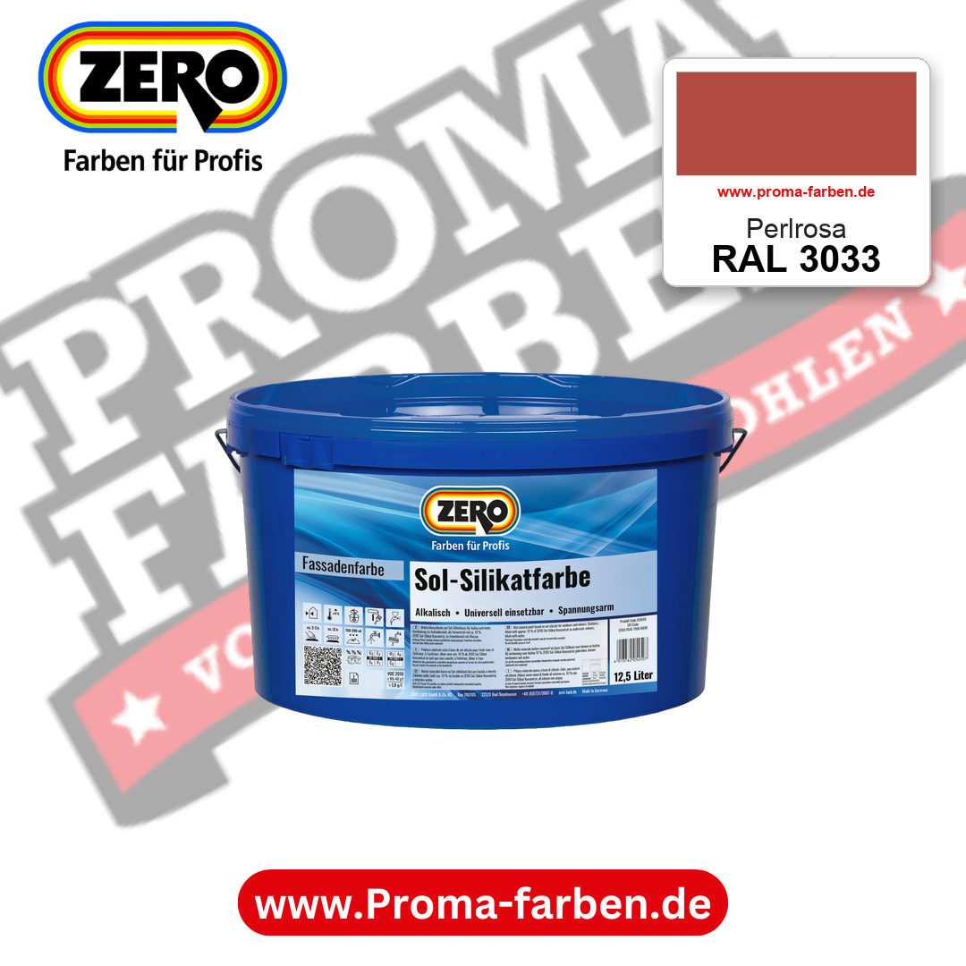 ZERO Sol-Silikatfarbe RAL 3033 Perlrosa 12,5 Liter