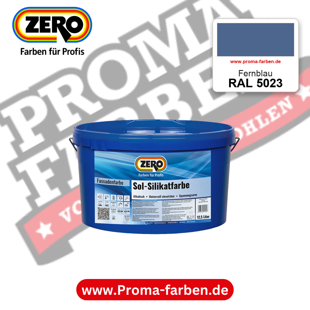 ZERO Sol-Silikatfarbe RAL 5023 Fernblau 12,5 Liter