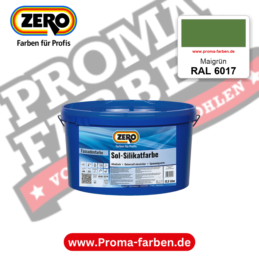 ZERO Sol-Silikatfarbe RAL 6017 Maigrün 12,5 Liter