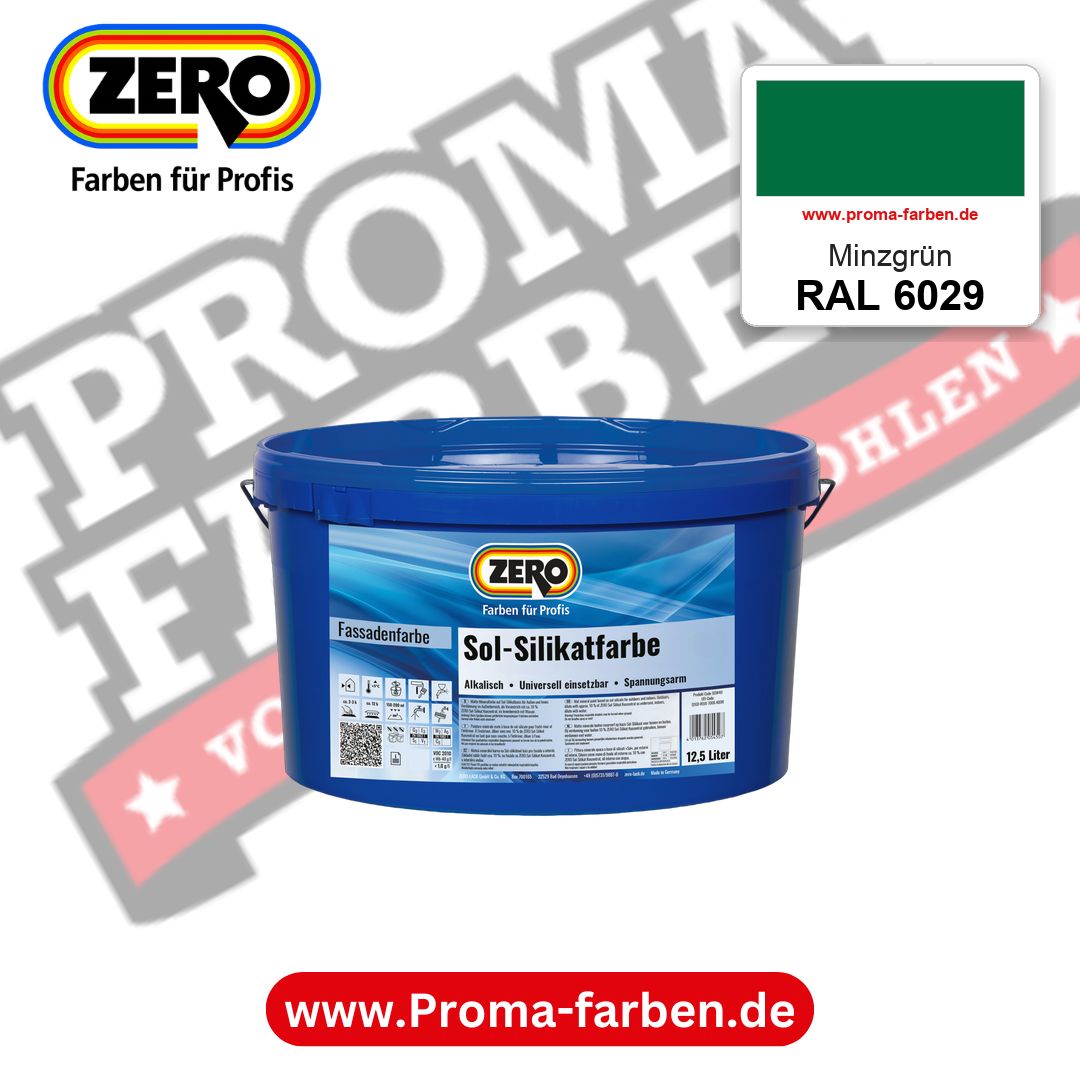 ZERO Sol-Silikatfarbe RAL 6029 Minzgrün 12,5 Liter