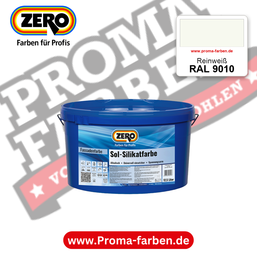 ZERO Sol-Silikatfarbe RAL 9010 Reinweiß 12,5 Liter