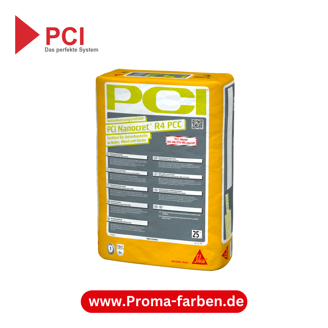 PCI Nanocret R4 PCC Hochfester Instandsetzungsmörtel Grau - 25 Kg
