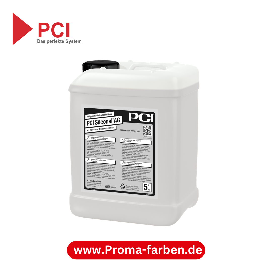 PCI Silconal AG Antigraffitischutzbeschichtung Weiß - 5 Ltr.