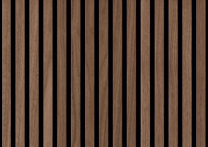 einzA Akustik-Paneele 1-Side Nussbaum Trent 3000 x 520 mm