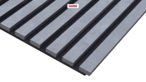 HARO WALL Design Stripe Akustikpaneel Betongrau foliert