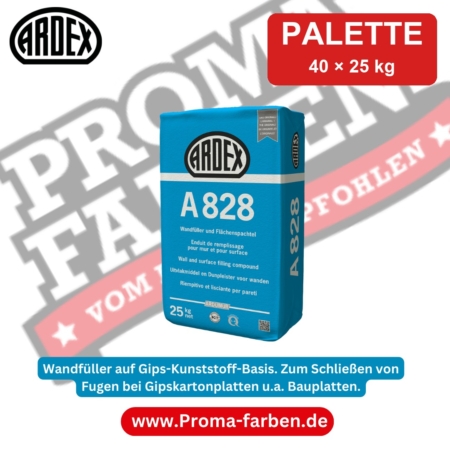ARDEX A 828 ARDUMUR Wandfüller und Flächenspachtel – Palette 40 × 25 kg kaufen bei ProMa Farben
