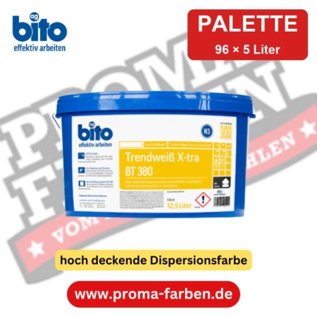 bito Trendweiß X-tra BT 380 – Palette 96 × 5 Liter kaufen bei ProMa Farben