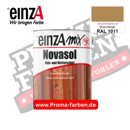 einzA Novasol Deckend Lasur für außen RAL 1011 Braunbeige kaufen bei ProMa Farben