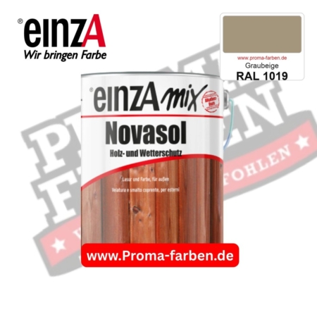 einzA Novasol Deckend Lasur für außen RAL 1019 Graubeige kaufen bei ProMa Farben