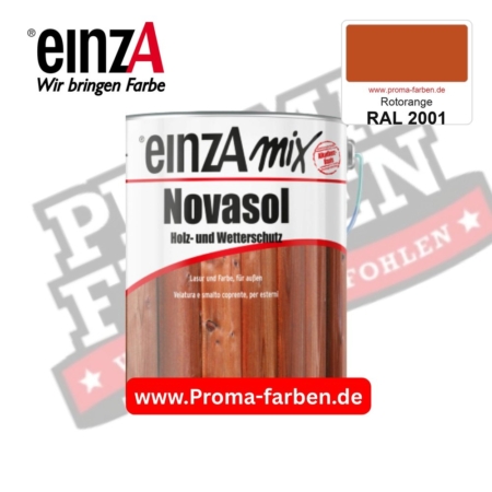 einzA Novasol Deckend Lasur für außen RAL 2001 Rotorange kaufen bei ProMa Farben