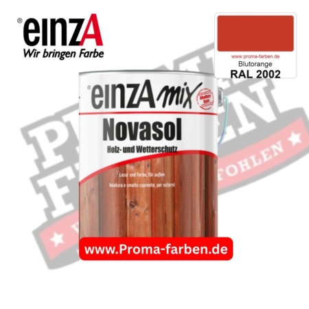 einzA Novasol Deckend Lasur für außen RAL 2002 Blutorange kaufen bei ProMa Farben
