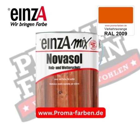 einzA Novasol Deckend Lasur für außen RAL 2009 Verkehrsorange kaufen bei ProMa Farben