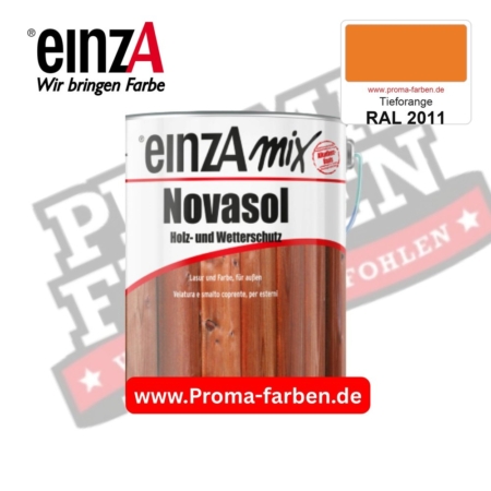 einzA Novasol Deckend Lasur für außen RAL 2011 Tieforange kaufen bei ProMa Farben