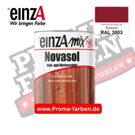 einzA Novasol Deckend Lasur für außen RAL 3003 Rubinrot kaufen bei ProMa Farben