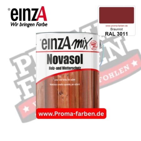 einzA Novasol Deckend Lasur für außen RAL 3011 Braunrot kaufen bei ProMa Farben