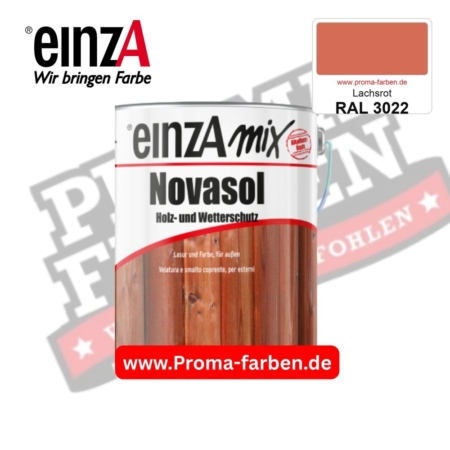 einzA Novasol Deckend Lasur für außen RAL 3022 Lachsrot kaufen bei ProMa Farben