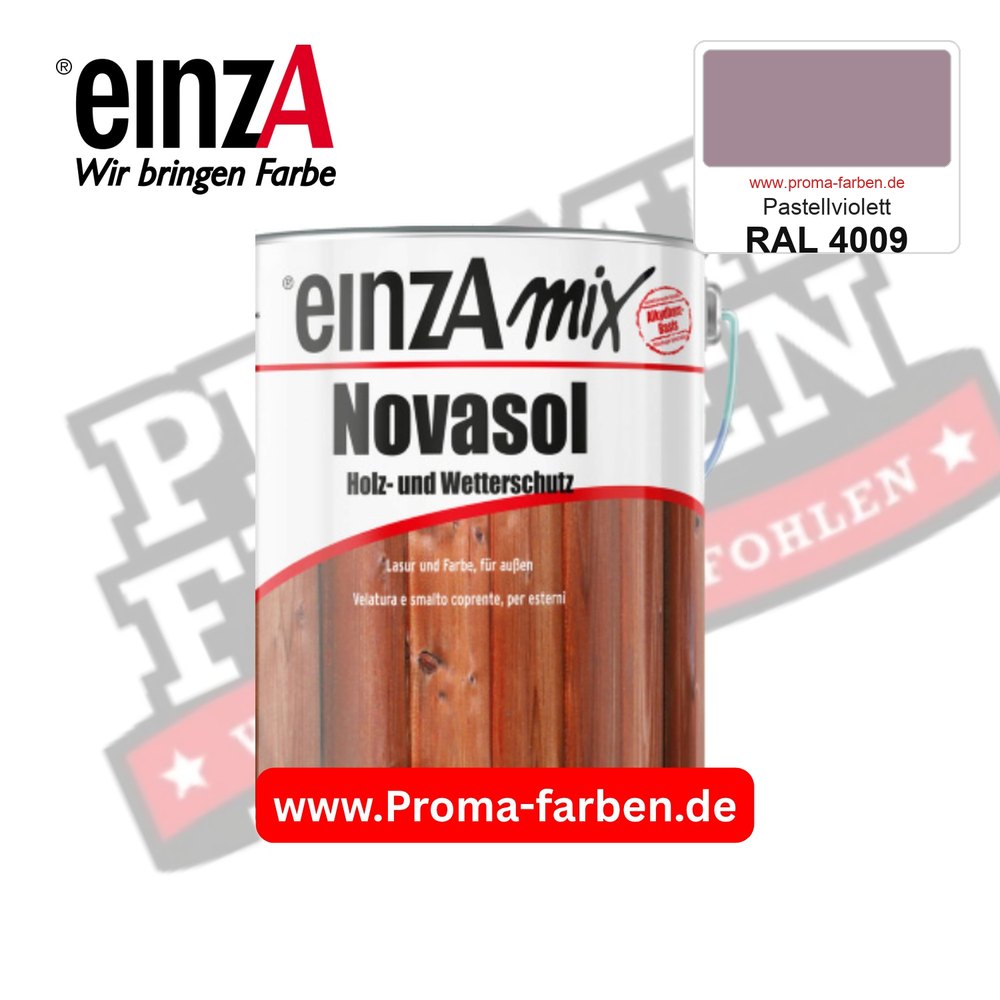 einzA Novasol Deckend Lasur für außen RAL 4009 Pastellviolett kaufen bei ProMa Farben