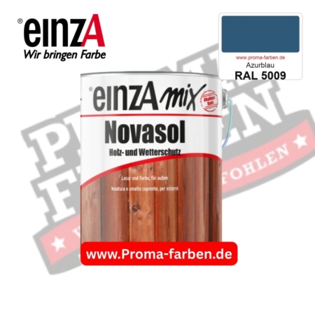 einzA Novasol Deckend Lasur für außen RAL 5009 Azurblau kaufen bei ProMa Farben