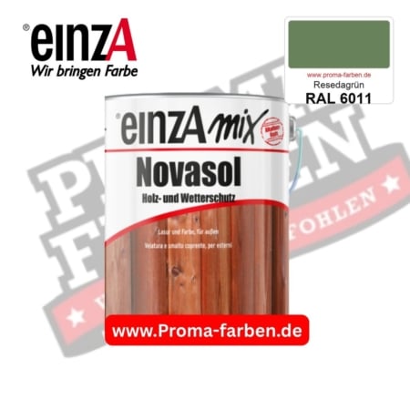 einzA Novasol Deckend Lasur für außen RAL 6011 Resedagrün kaufen bei ProMa Farben