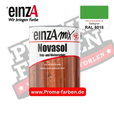 einzA Novasol Deckend Lasur für außen RAL 6018 Gelbgrün kaufen bei ProMa Farben