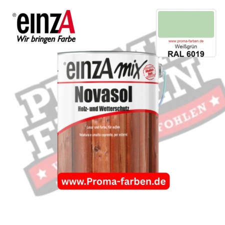 einzA Novasol Deckend Lasur für außen RAL 6019 Weißgrün kaufen bei ProMa Farben