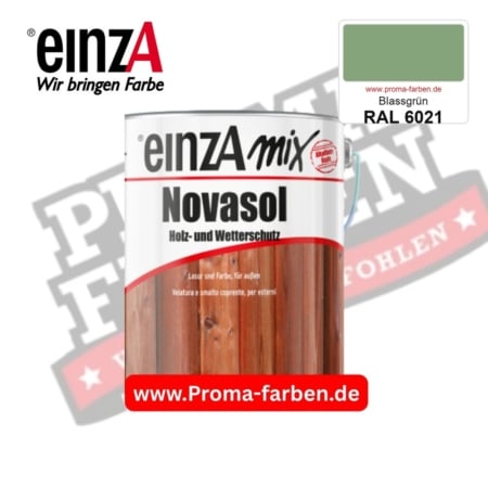 einzA Novasol Deckend Lasur für außen RAL 6021 Blassgrün kaufen bei ProMa Farben