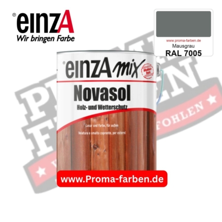 einzA Novasol Deckend Lasur für außen RAL 7005 Mausgrau kaufen bei ProMa Farben