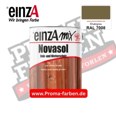 einzA Novasol Deckend Lasur für außen RAL 7008 Khakigrau kaufen bei ProMa Farben